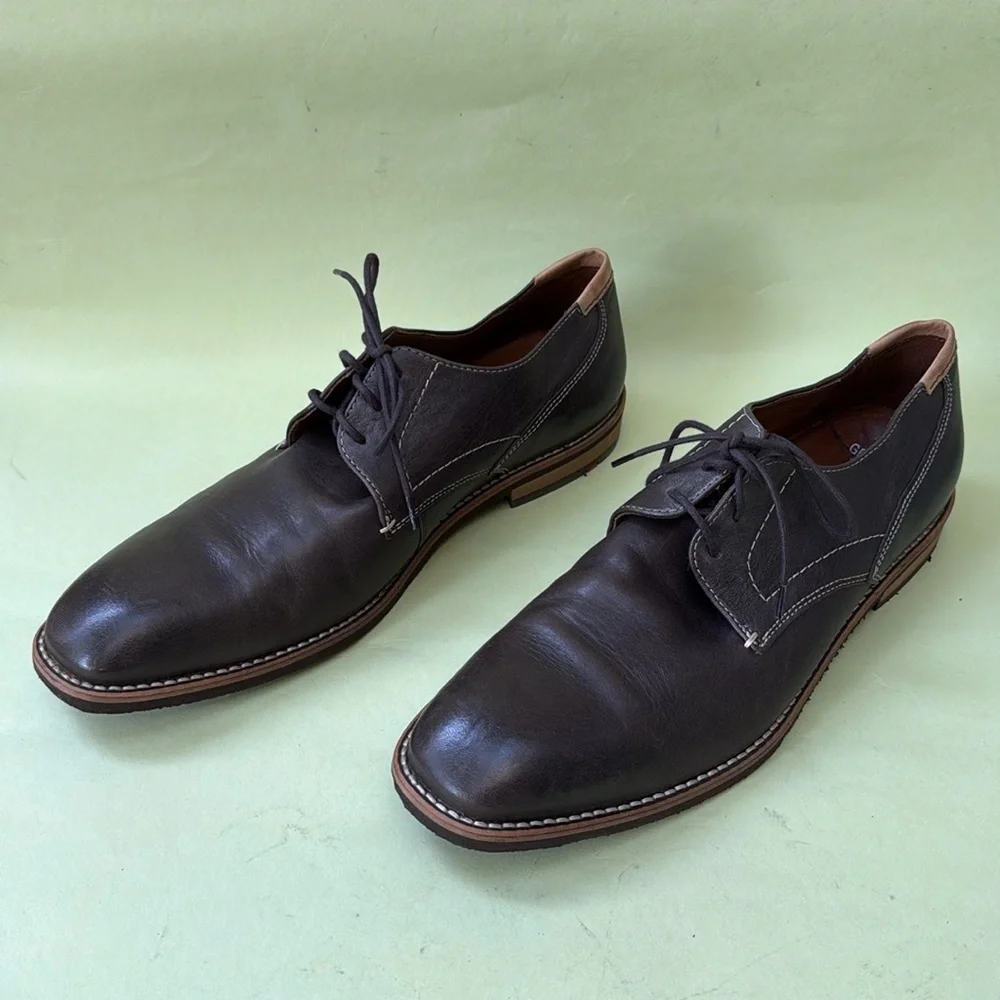 Dark brown/cream Gentile by Lloyd Germany leather oxfords